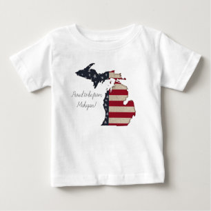 Stolz aus Michigan   Patriotisch Baby T-shirt