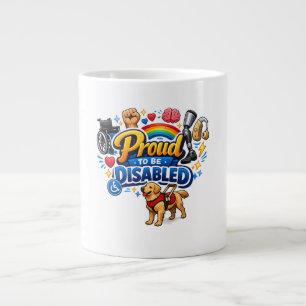 Stolz, behindert zu sein – Empowering Grafikdesign Jumbo-Tasse