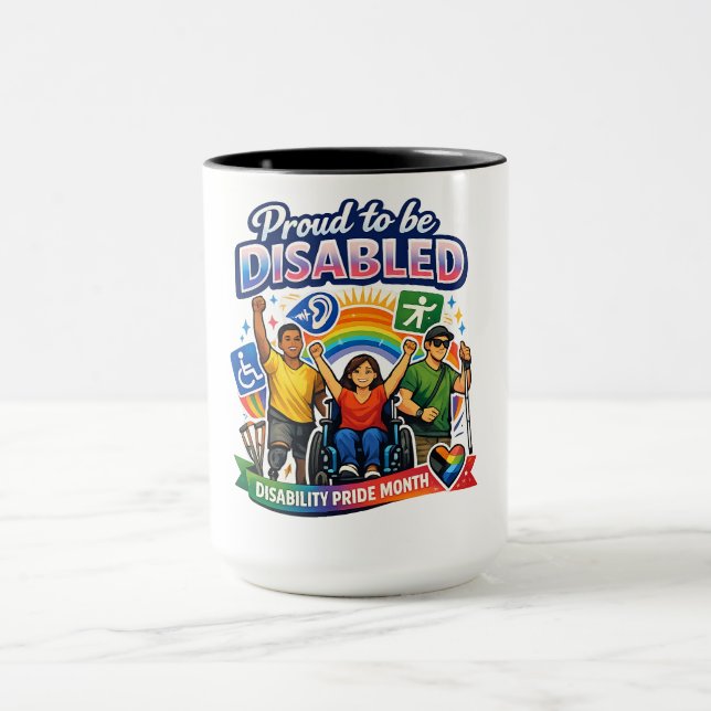 Stolz, behindert zu sein tasse (Zentrum)