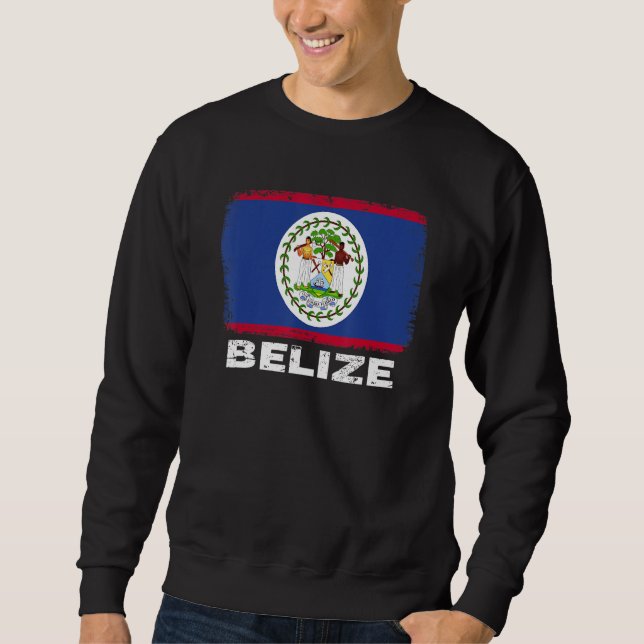 Stolz Belize Flag Unterstützung Belizer Menschen M Sweatshirt (Vorderseite)