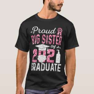 Stolz Big Sister eines Absolventen 2021 mit Gesich T-Shirt