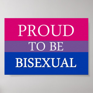 Stolz, bisexuelles Plakat zu sein