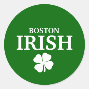 Stolz BOSTON IRISH! St. Patrick's Day Runder Aufkleber
