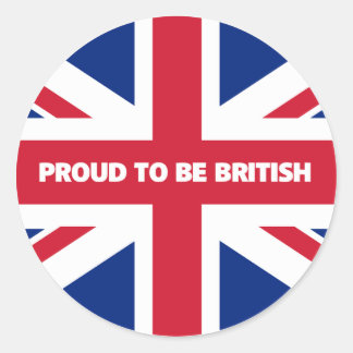 Stolz, britisch zu sein runder aufkleber