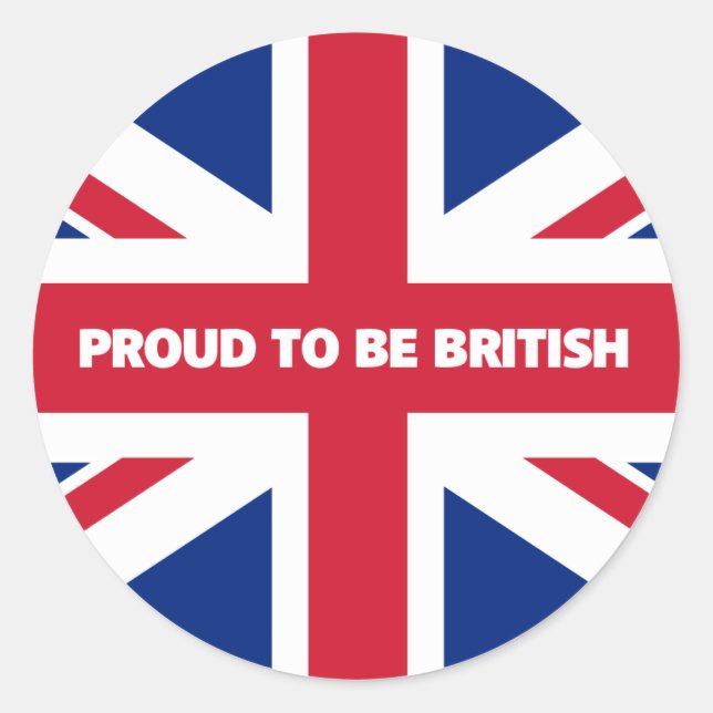 Stolz, britisch zu sein runder aufkleber (Vorderseite)