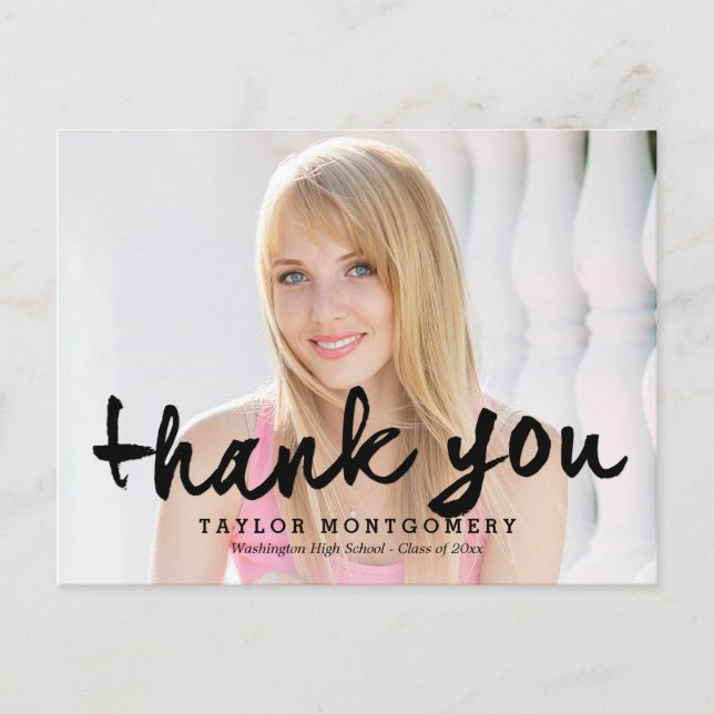 Stolz Brushed Abschluss Vielen Dank Postcard Postkarte (Vorderseite)