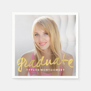 Stolz Brushed Foto Abschluss Napkins Serviette