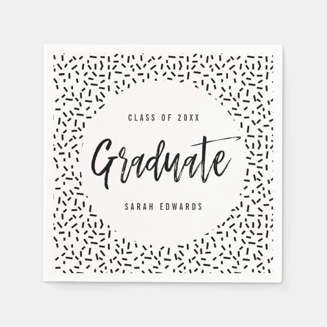 Stolz Brushed Graduierungsparty Napkins Serviette (Vorderseite)