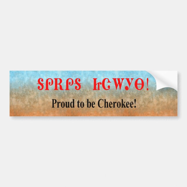 Stolz, Cherokee Autoaufkleber zu sein (Vorne)