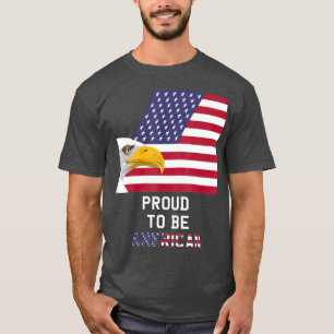 stolz darauf, amerikanischer Flaggenstaat Eagle US T-Shirt