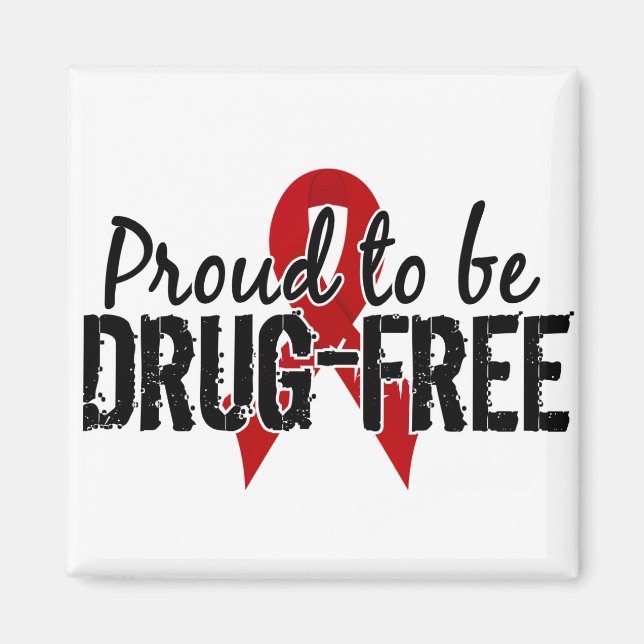 Stolz darauf, drogenfrei zu sein magnet (Vorne)