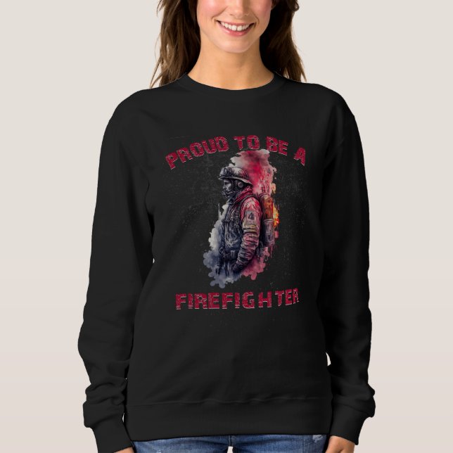 Stolz darauf, für immer Feuerwehrmann zu sein, Hel Sweatshirt (Vorderseite)