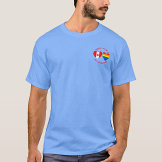 Stolz darauf, Gay Canadian Heart Flags zu sein T-Shirt