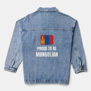Stolz darauf, mongolisch zu sein jeansjacke