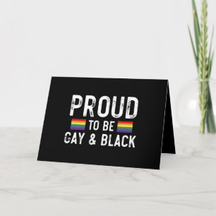 Stolz darauf, schwul und schwarz zu sein, Pride Mo Karte