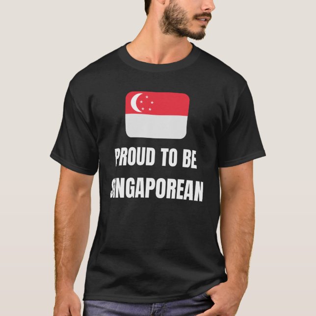 Stolz darauf, Singapur zu sein T-Shirt (Vorderseite)