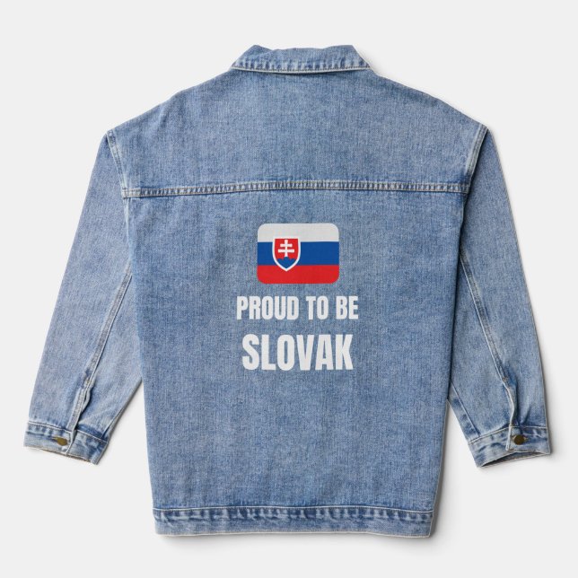 Stolz darauf, slowakisch zu sein jeansjacke (Rückseite)