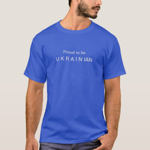 Stolz darauf, ukrainischer Royal Blue T - Shirt zu