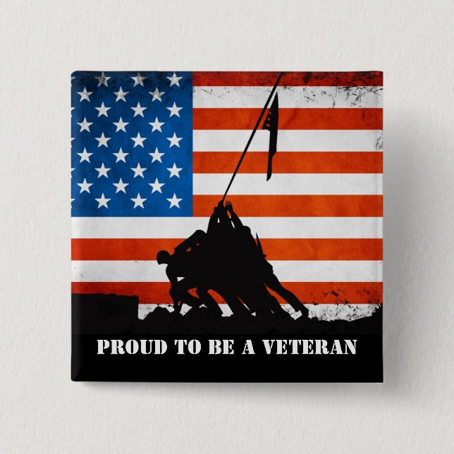 Stolz darauf, Veteran zu sein Button (Vorderseite)