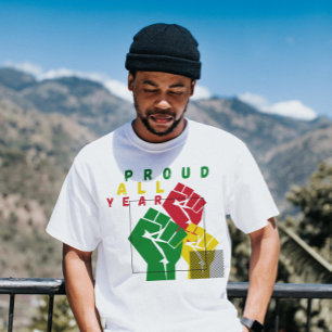 Stolz das ganze Jahr über bunt gelb grün und rot f T-Shirt