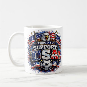 STOLZ, DAS USA-Soccer-Team zu unterstützen Ameri Kaffeetasse