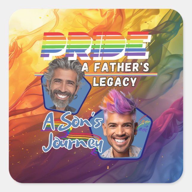 Stolz - Das Vermächtnis eines Vaters, die Reise ei Quadratischer Aufkleber (Vorderseite)