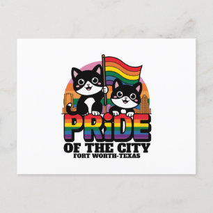Stolz der Fahne von Fort Worth City Texas USA Rege Postkarte