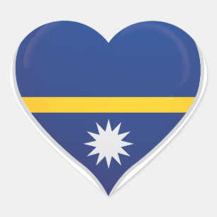 Stolz der Nauru-Liebe Herz-Aufkleber