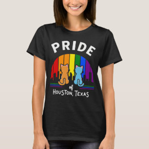 Stolz der Regenbogenflagge in Houston City Texas U T-Shirt