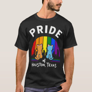 Stolz der Regenbogenflagge in Houston City Texas U T-Shirt