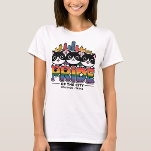 Stolz der Regenbogenflagge in Houston City Texas U T-Shirt