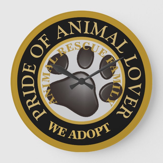 Stolz der Tierprämie Große Wanduhr (Vorderseite)