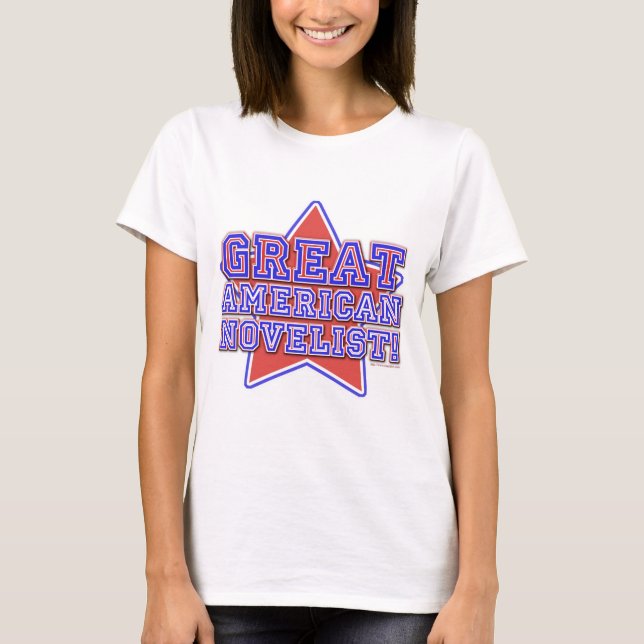 Stolz des Autors des großen amerikanischen Schrift T-Shirt (Vorderseite)