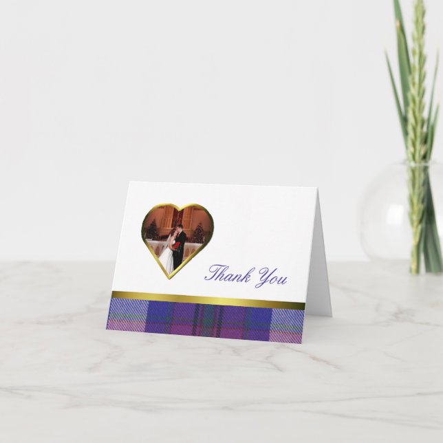 Stolz des schottischen Herzens Foto Danke Karte (Vorderseite)