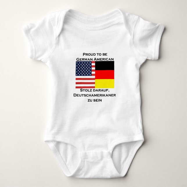 Stolz, deutscher Amerikaner zu sein Baby Strampler (Vorderseite)