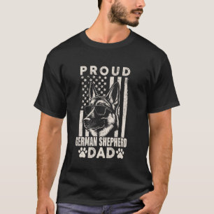 Stolz deutscher Schäferhund Vater Amerikanische Fl T-Shirt