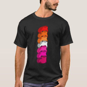 Stolz die Flagge für den Lesben Frosch T-Shirt