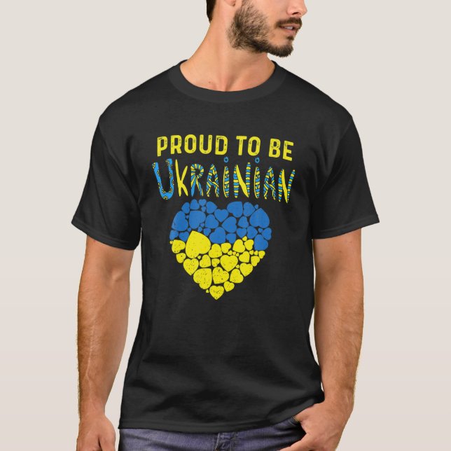 Stolz, die ukrainische Fahne Ukraine zu sein T-Shirt (Vorderseite)