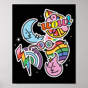 Stolz Donner. Rainbow-Liebe. Wow-Liebe Poster