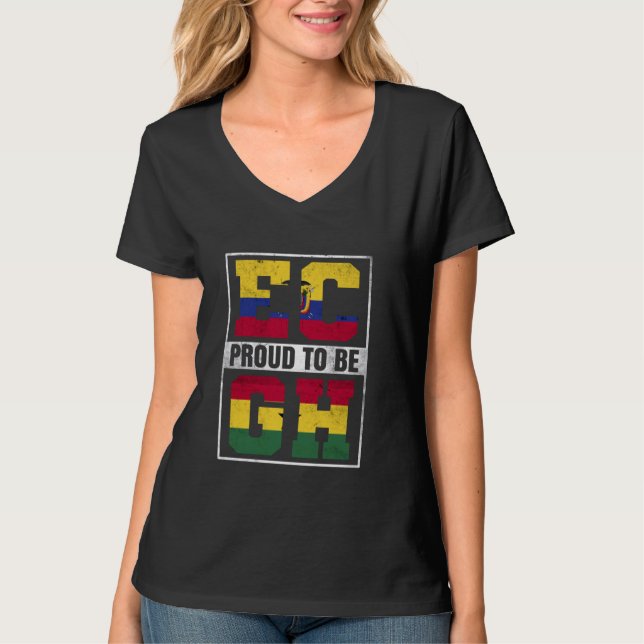 Stolz ecuadorianischer Mix Ecuador und Ghana Er T-Shirt (Vorderseite)