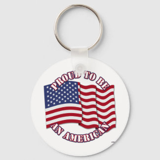 Stolz ein Amerikaner mit US-Flagge zu sein Schlüsselanhänger
