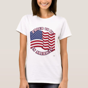 Stolz ein Amerikaner mit US-Flagge zu sein T-Shirt