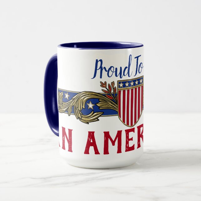 Stolz, ein amerikanischer Personalisierter Tasse (Vorderseite Links)