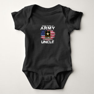 Stolz, ein Army-Onkel mit amerikanischem Flag-Gesc Baby Strampler