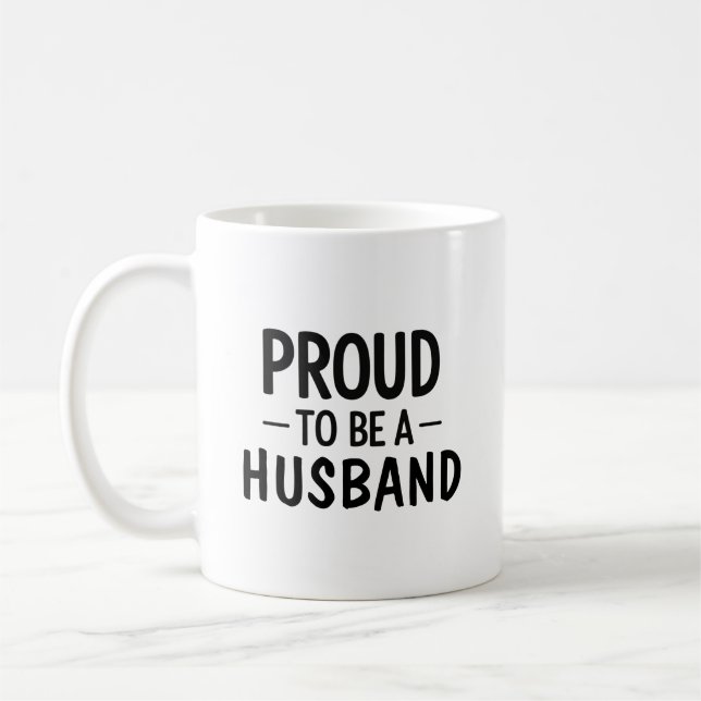 Stolz, ein Ehemann zu sein, minimalistischer typog Kaffeetasse (Links)