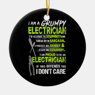 Stolz, ein Elektroräger zu sein Keramik Ornament