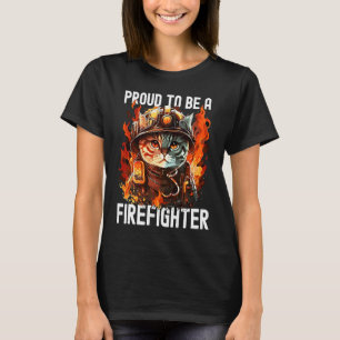 Stolz, ein Feuerwehrmann Katze Kätzchen Feuerwehrm T-Shirt