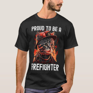 Stolz, ein Feuerwehrmann-Katze-Kitchen-Feuerwehrma T-Shirt