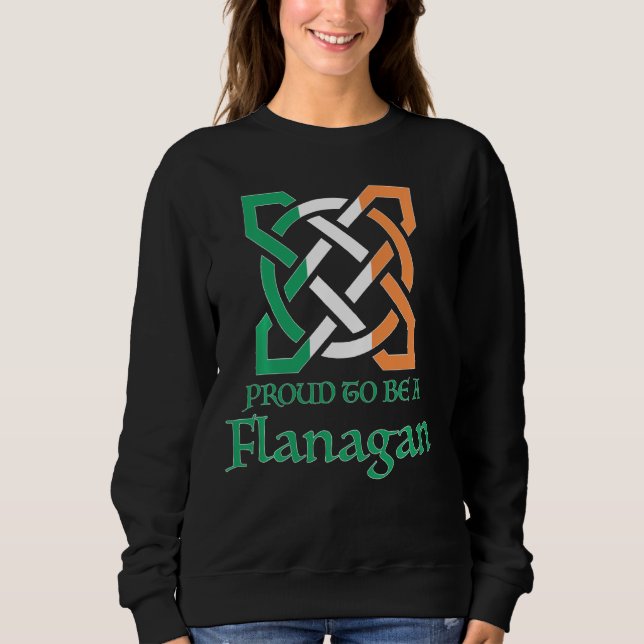Stolz, ein Flanagan Celtic Knot St Patrick's Da zu Sweatshirt (Vorderseite)