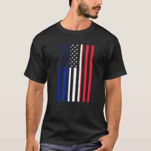 Stolz, ein französisch-amerikanischer Junge Mädche T-Shirt